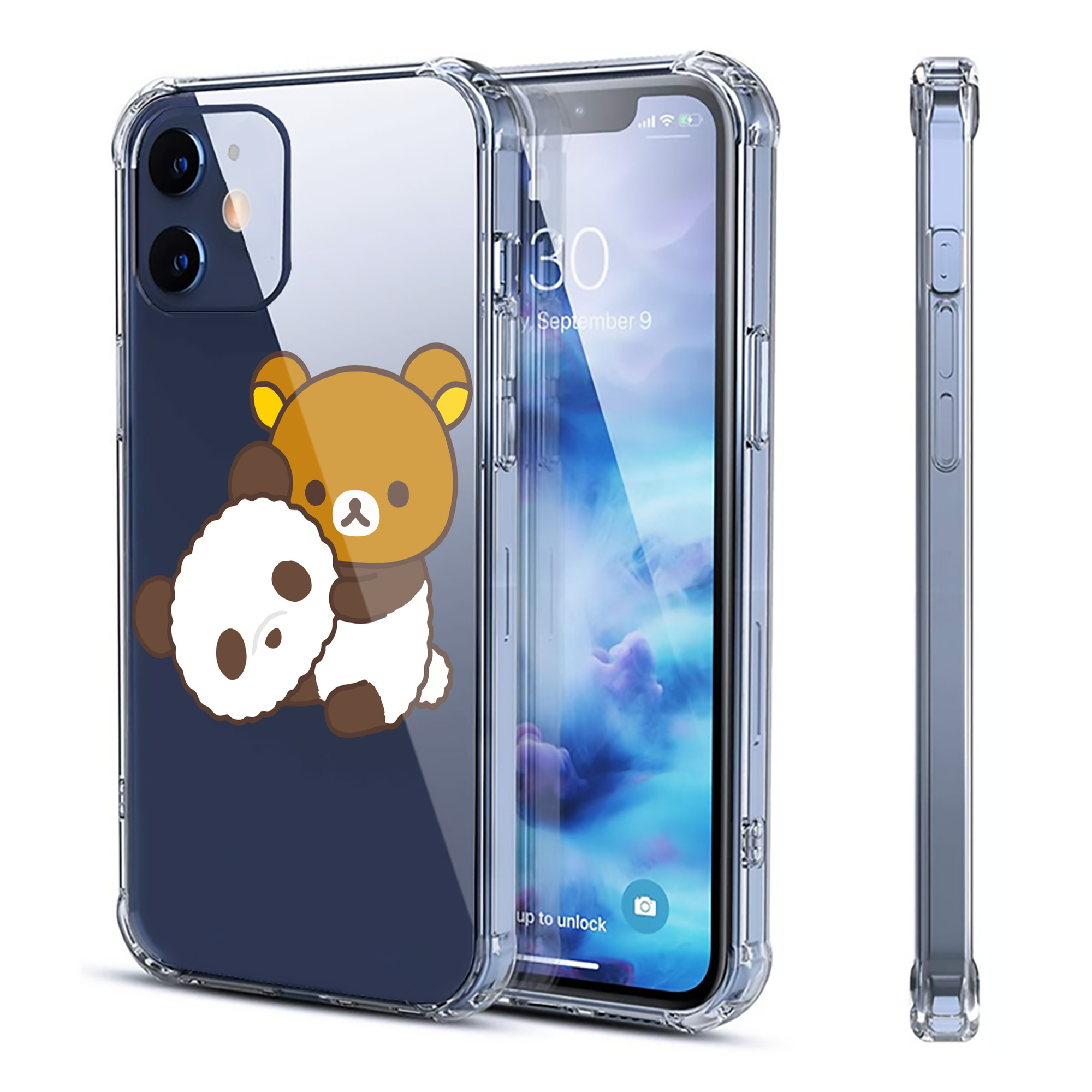 （画像用） リラックマ リラックマ キイロイトリ Rilakkuma Korilakkuma Kiiroitori 【iPhone 12シリーズ対応】透明スマホケース（クリアソフトケース）